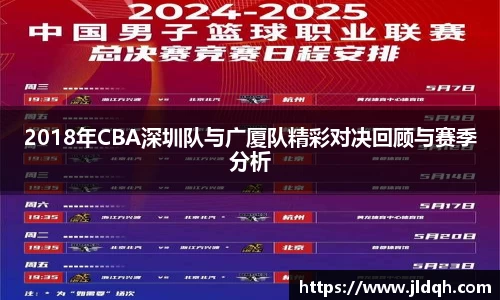2018年CBA深圳队与广厦队精彩对决回顾与赛季分析